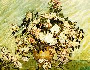 Vincent Van Gogh Pink and White Roses Sweden oil painting reproduction